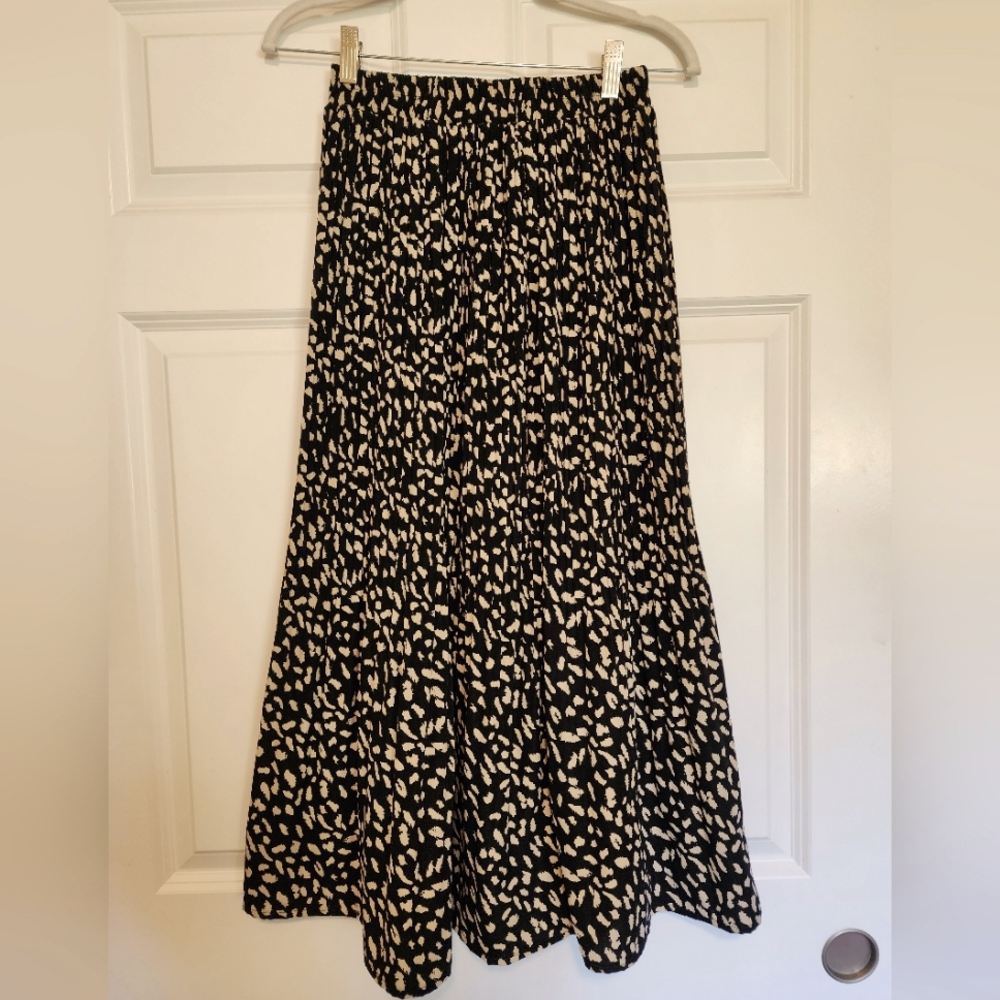 Adesso L'ora (Japanese brand) black and white midi skirt Japan women's size M/L